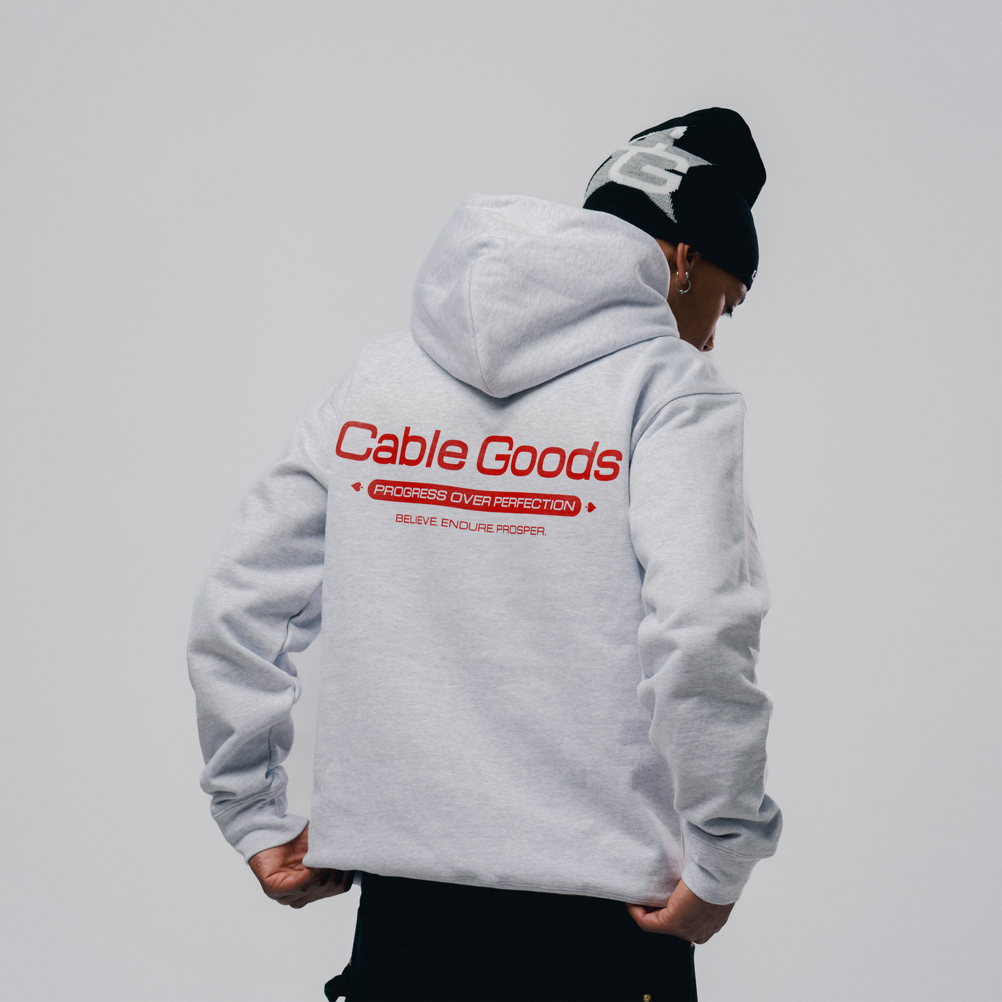 Motto Hoodie - Grey